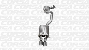 Volkswagen GLI Performance Exhaust - Rear - CORSA Performance - Cat Back, Single Rear Exit, Black Pro-Series - Black - `06-`10